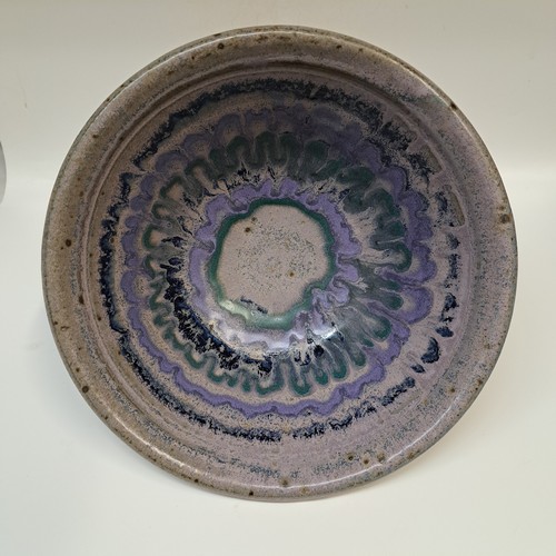 Click to view detail for #250521 Bowl, Multi-Colors, Green/Blue/Purple $22